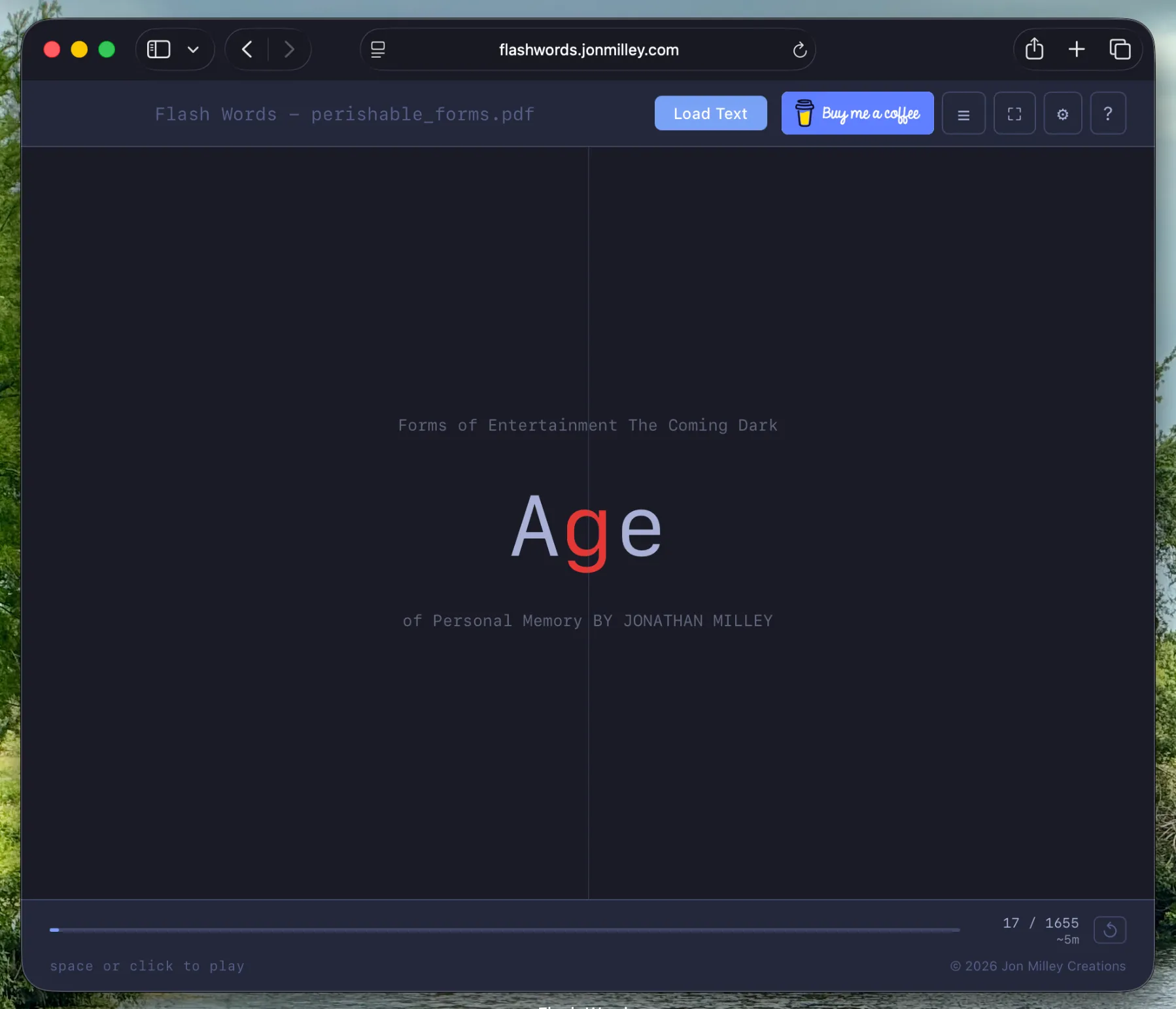 Main reading interface showing ORP mode